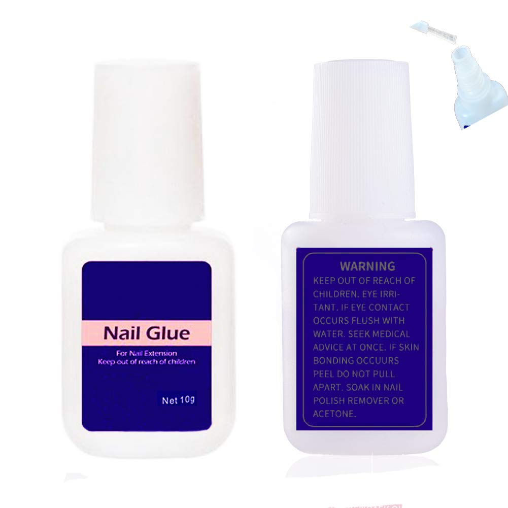50 Pcs Clear Transparent Full Cover Artificial Nails with Glue - Western World Nail Art for Salon, Party & Special Occasions