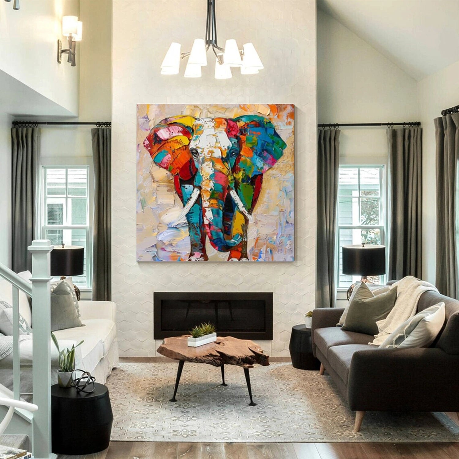 Animal Art Painting #AP115 - Handmade Canvas Wall Art for Home & Office Decor - Perfect for Living Room, Bedroom, and Gift Giving