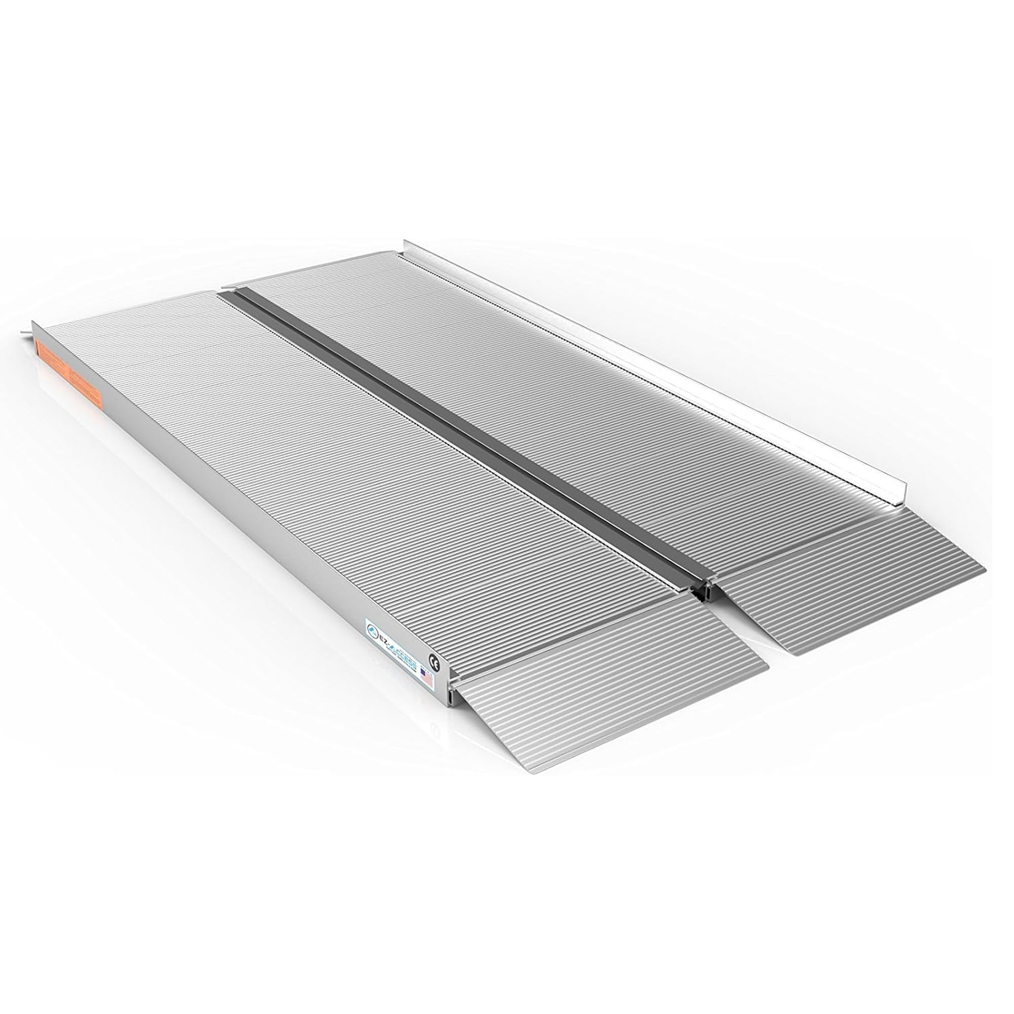 EZ-ACCESS 5ft x 30in Portable Singlefold Wheelchair Ramp with Ergonomic Handles, Anti-Slip Extruded Tread & Self-Adjusting Transition Plates - Lightweight Aluminum Mobility Ramp for Homes, Vehicles & Wheelchair Access (ADA Compliant)