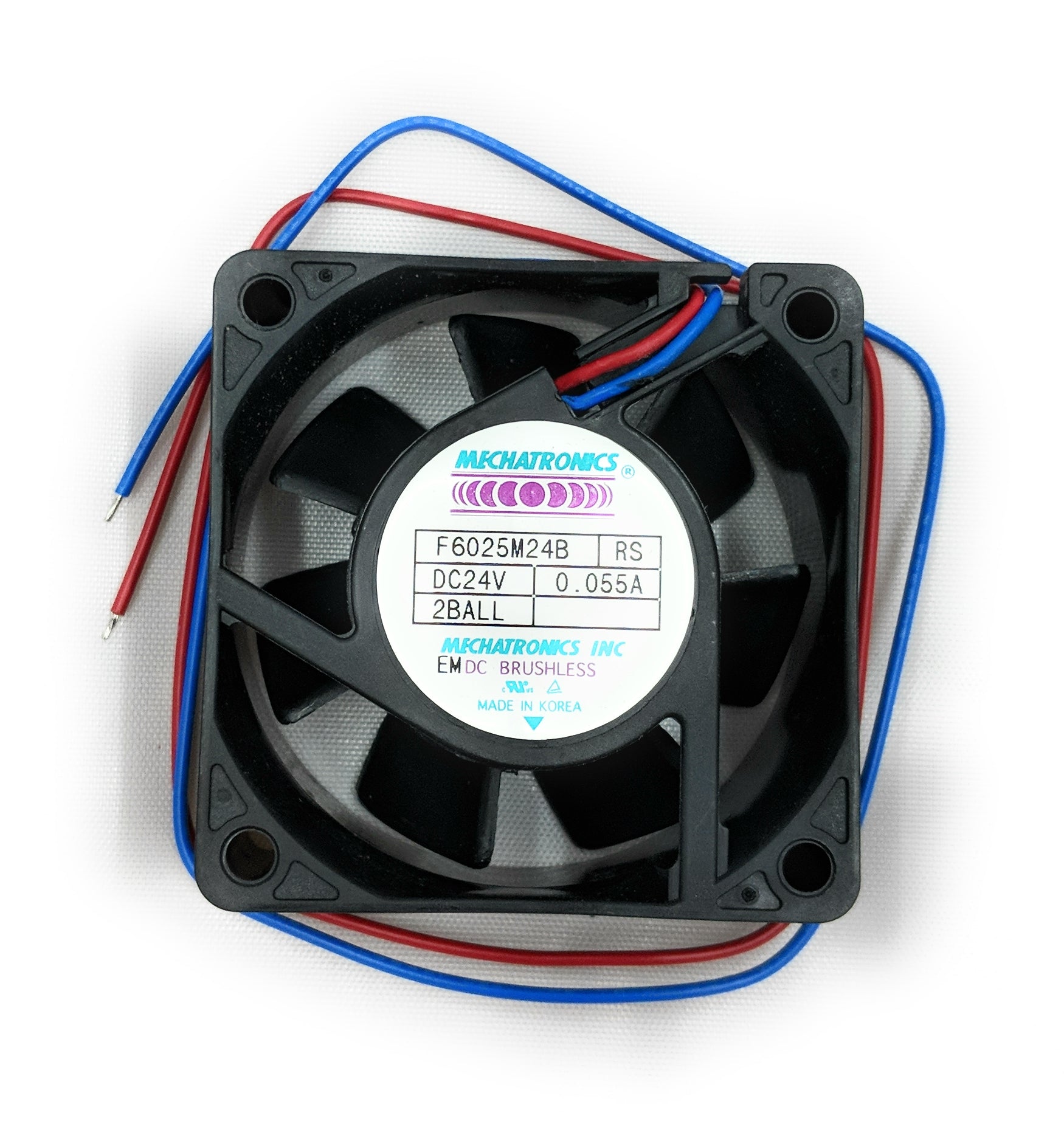 Mechatronics F6025M24B-RS-EM IP57 24V DC Cooling Fan - Waterproof Industrial Fan for Electronics, Servers & Outdoor Equipment