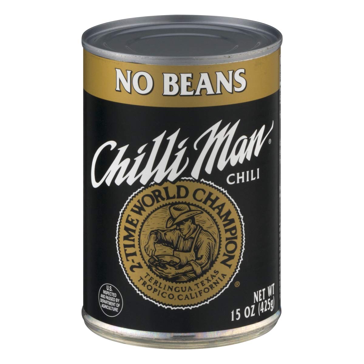 Chilli Man 89268 No Bean Chili, 15 oz (Pack of 12) - Premium Canned Chili for Camping, Emergency Food Supply & Quick Meals