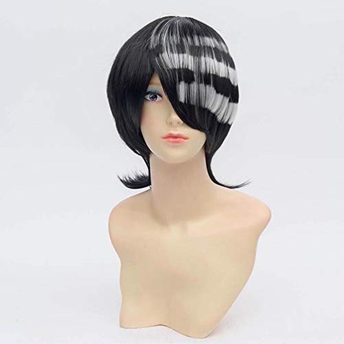 Soul Eater Gradient Color Cosplay Wig - Black & White Anime Costume Wig for Halloween, Cosplay, and Themed Parties | Heat Resistant Synthetic Fiber