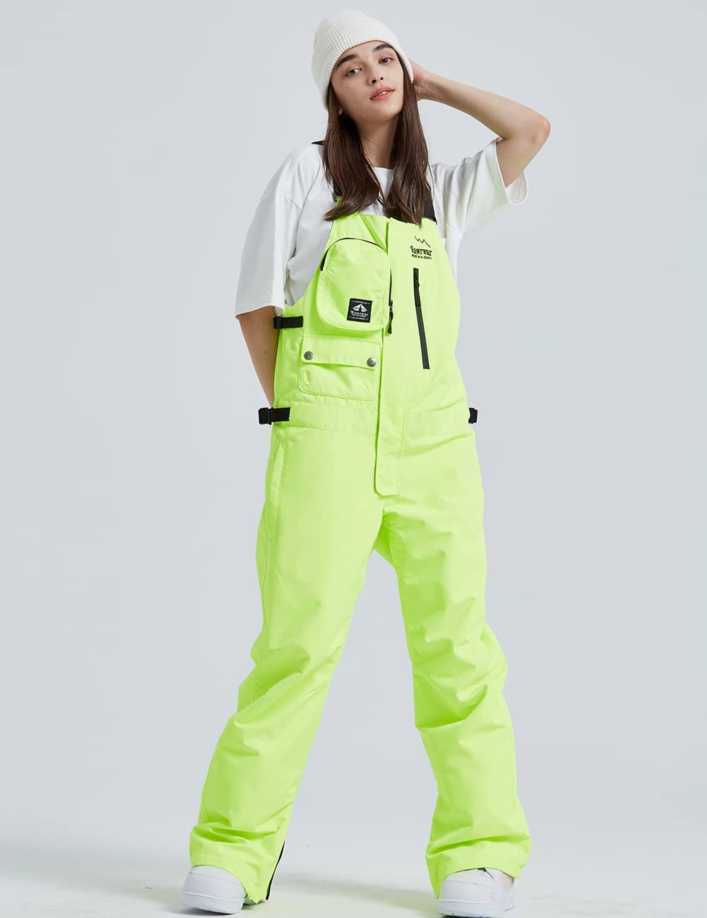 Waterproof Insulated Ski Bib Overalls for Men & Women - Windproof Snow Pants for Skiing, Snowboarding & Outdoor Winter Activities