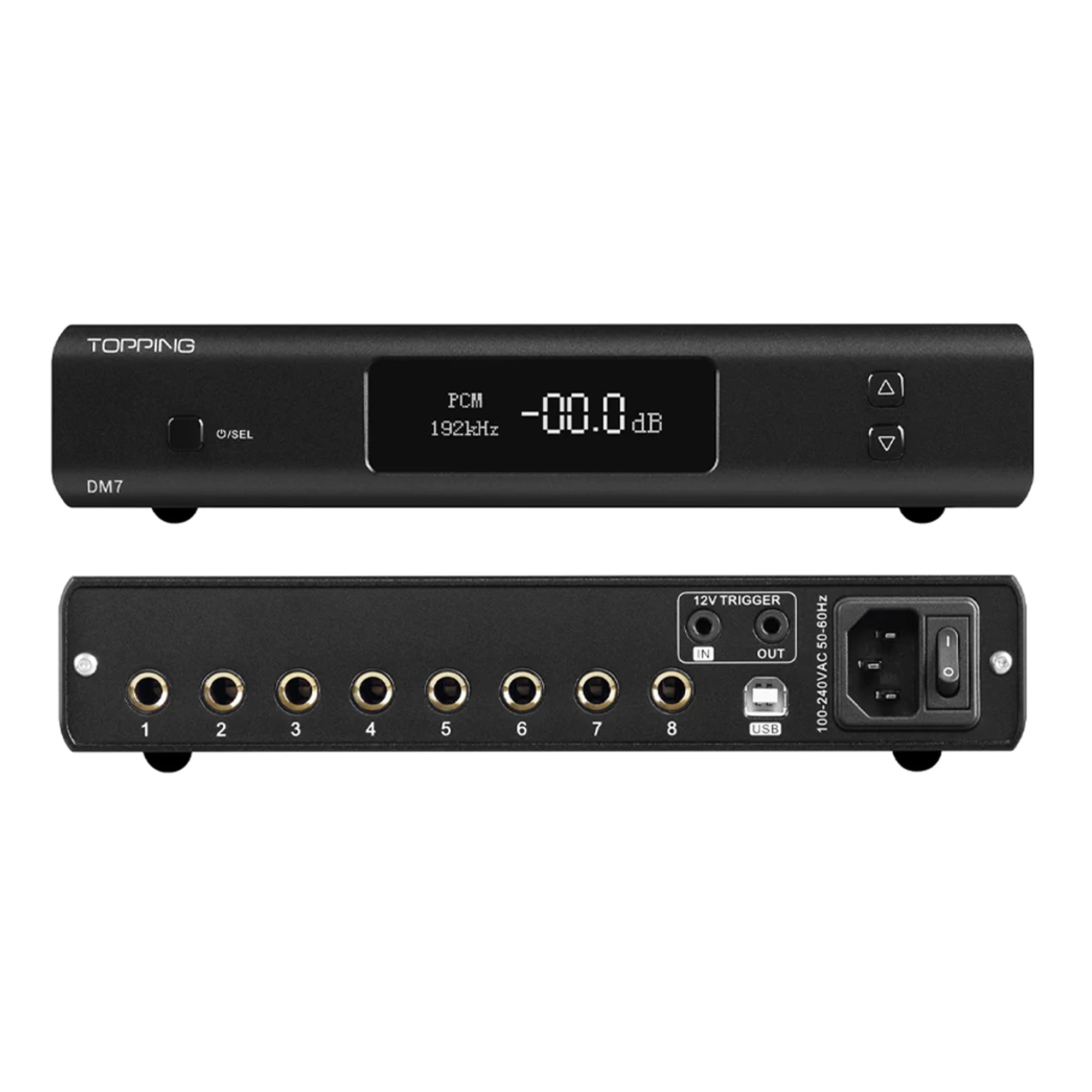 Topping DM7 8 Channel Digital-to-Analog Converter DAC - Professional Audio Interface for Home Theater & Studio Recording