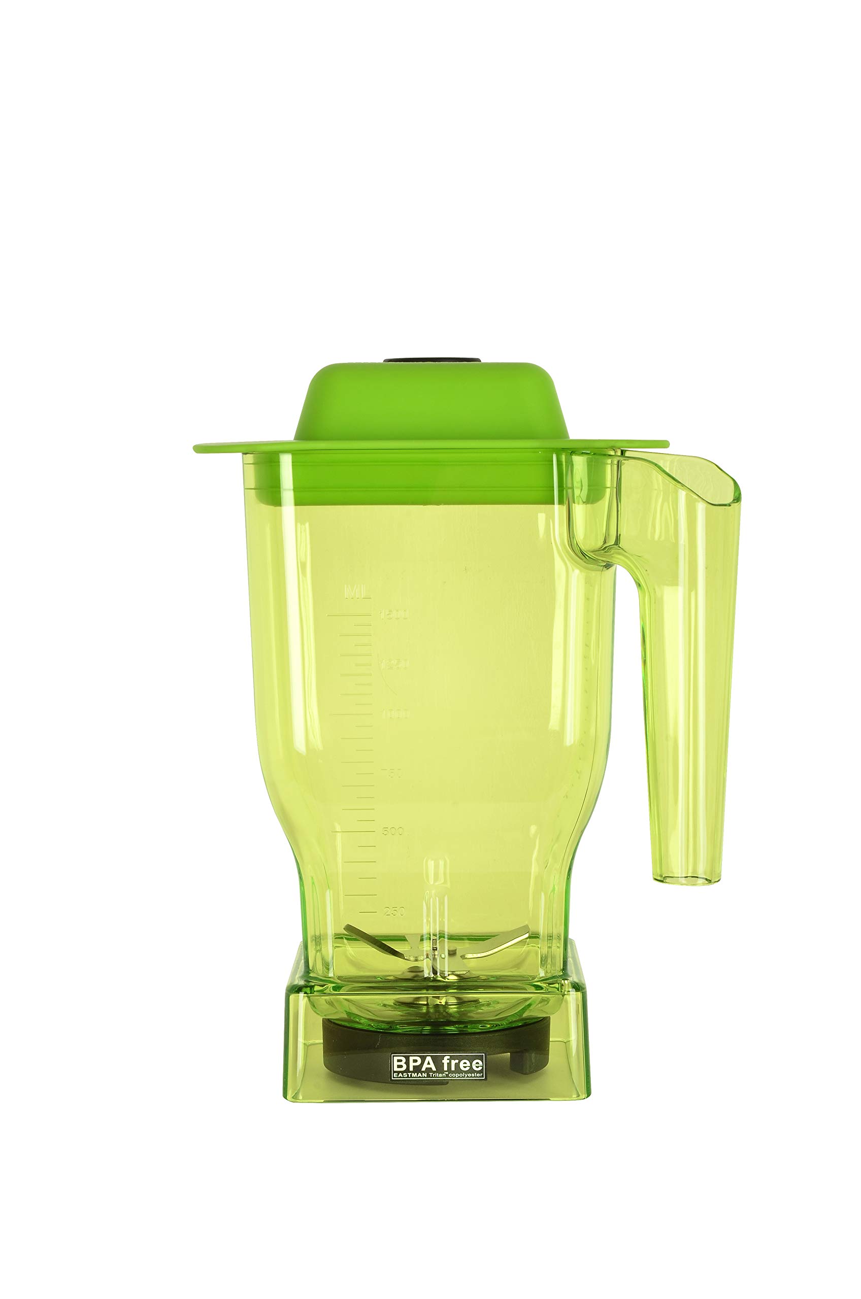1.5L BPA-Free Tritan Water Jug with Blade - Low Profile Round Replacement Container for Kitchen, Office & Outdoor Use