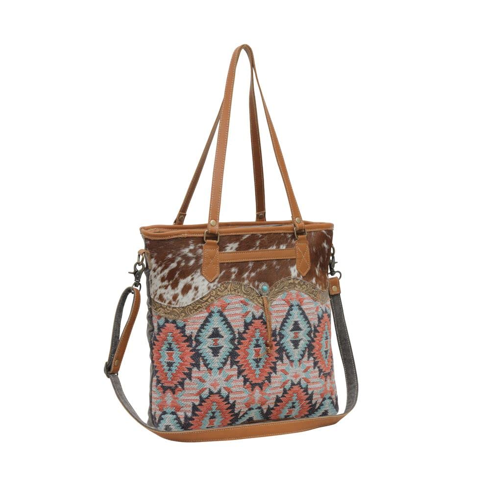 Myra Bag Western Tote Shoulder Bag for Women - Genuine Leather Crossbody Purse with Martinique Wash | Perfect for Work, Travel & Everyday Use