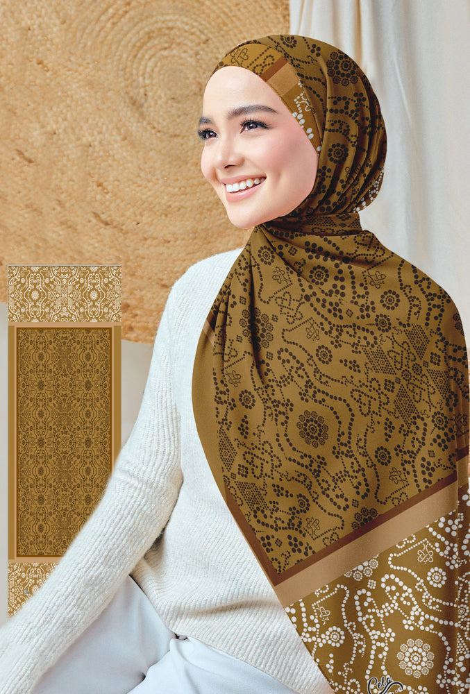 Elegant Printed Chiffon Hijab for Women - Soft & Breathable Muslim Headscarf - Perfect for Daily Wear, Prayer, and Special Occasions