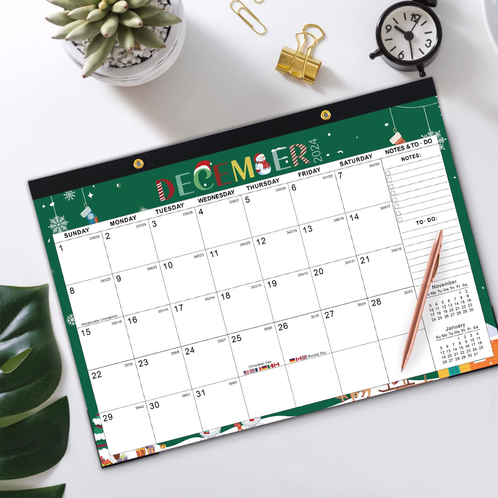 2025 Desk Calendar - Monthly Themed Desktop & Wall Planner (Now - Dec 2025) | 17