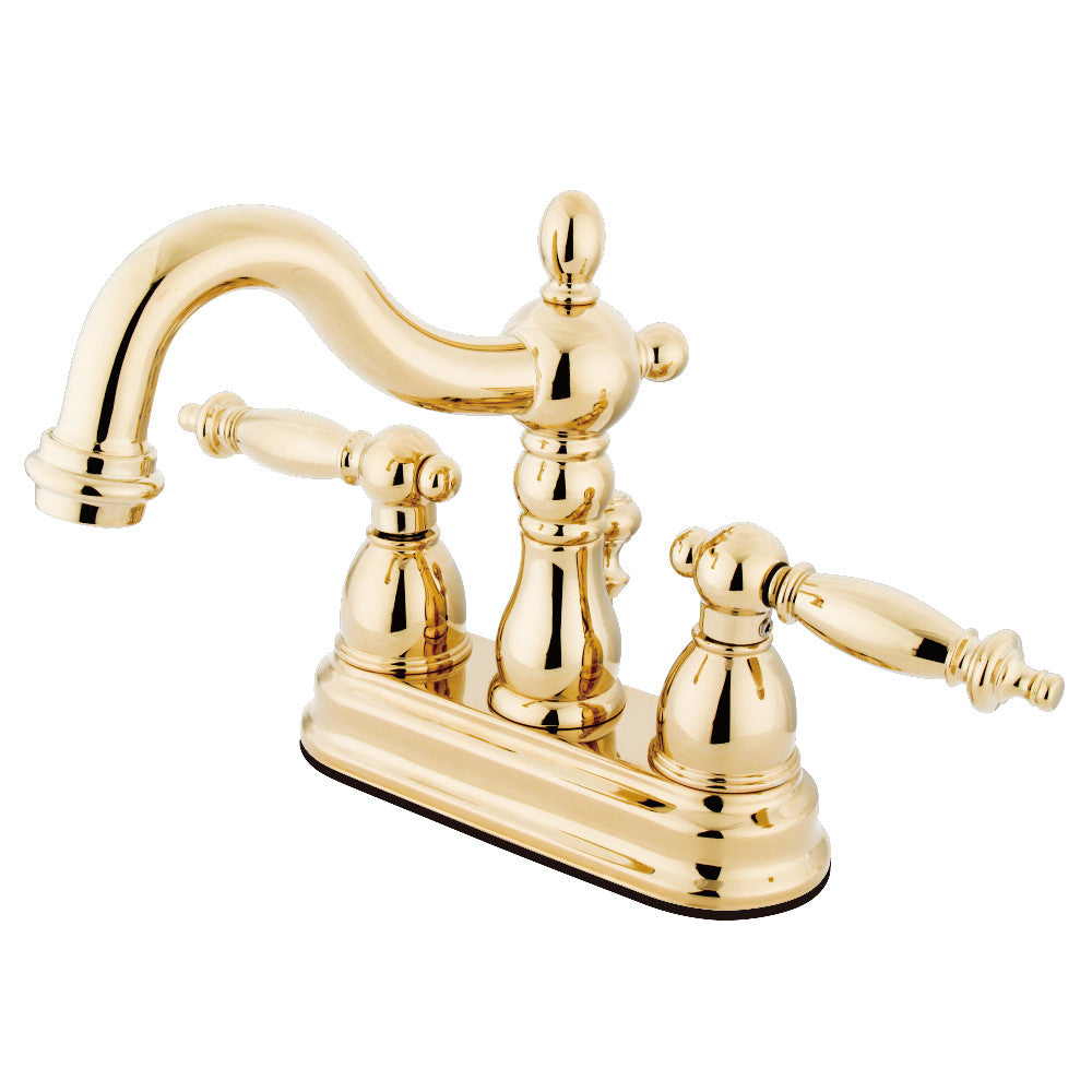 Kingston Brass KB1605TL 4-Inch Centerset Bathroom Faucet - Chrome Finish, Single Handle for Sink Vanity, Perfect for Small Bathrooms and Powder Rooms