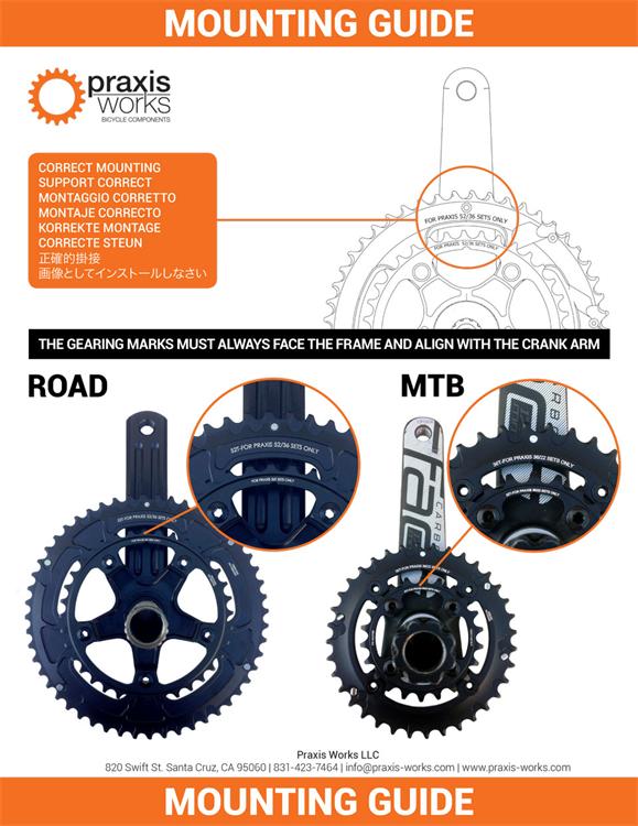 Praxis MTB Chainring Set - High-Performance Mountain Bike Chainrings for Smooth Shifting & Durability - Perfect for Trail Riding, Downhill & Off-Road Cycling