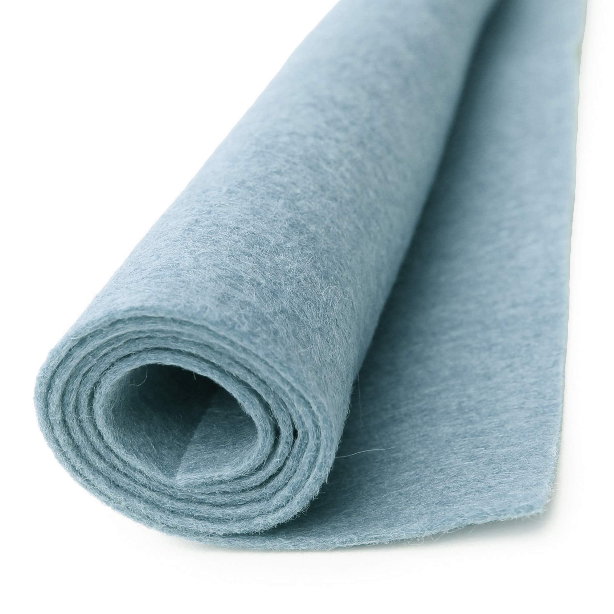 Premium Baby Blue Wool Felt Oversized Sheet - 20% Wool Blend Fabric - 36x36 Inch DIY Craft Material for Sewing, Quilting & Home Decor Projects