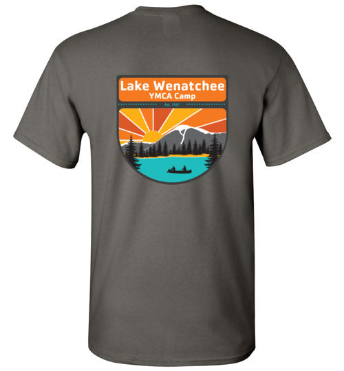 Lake Wenatchee Charcoal Short Sleeve Double-Sided Graphic T-Shirt with 2021 Logo - Perfect for Outdoor Adventures & Casual Wear