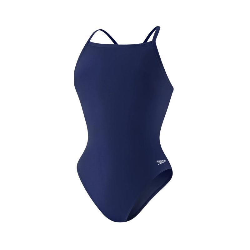 Speedo Solid Flyback One Piece Swimsuit for Women - High Performance Training & Competition Swimwear - Perfect for Lap Swimming, Water Aerobics & Pool Workouts