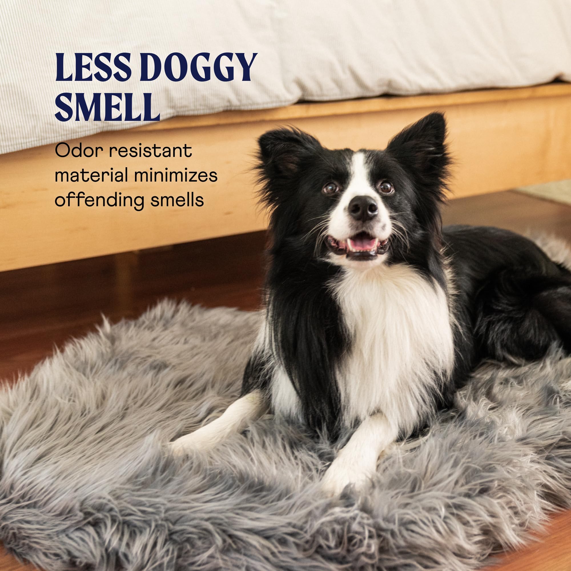 Orthopedic Dog Bed for Large Dogs - Memory Foam & Faux Fur Pet Bed for Joint Pain Relief, Waterproof & Machine Washable - Charcoal Grey XL - Perfect for Living Room, Bedroom or Crate Comfort