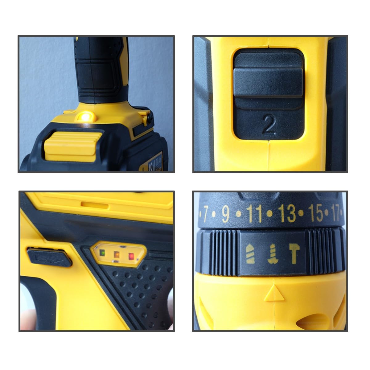 Max Drill 18V Cordless Drill Driver - Vito Pro-Power Electric Screwdriver with Lithium Battery for Home DIY, Woodworking & Construction Projects
