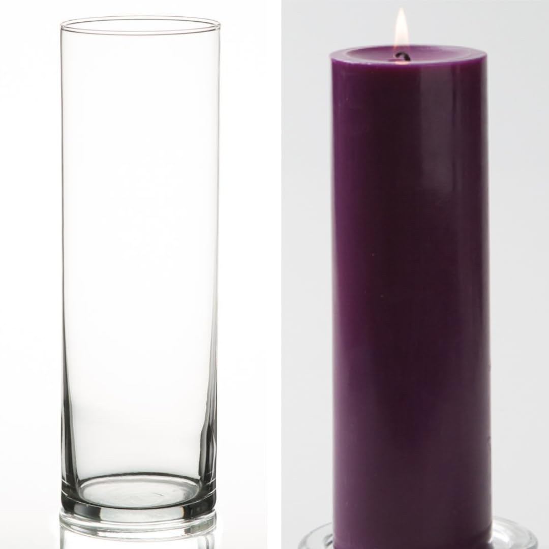 12 Pack Eastland Glass Cylinder Vases 10.5