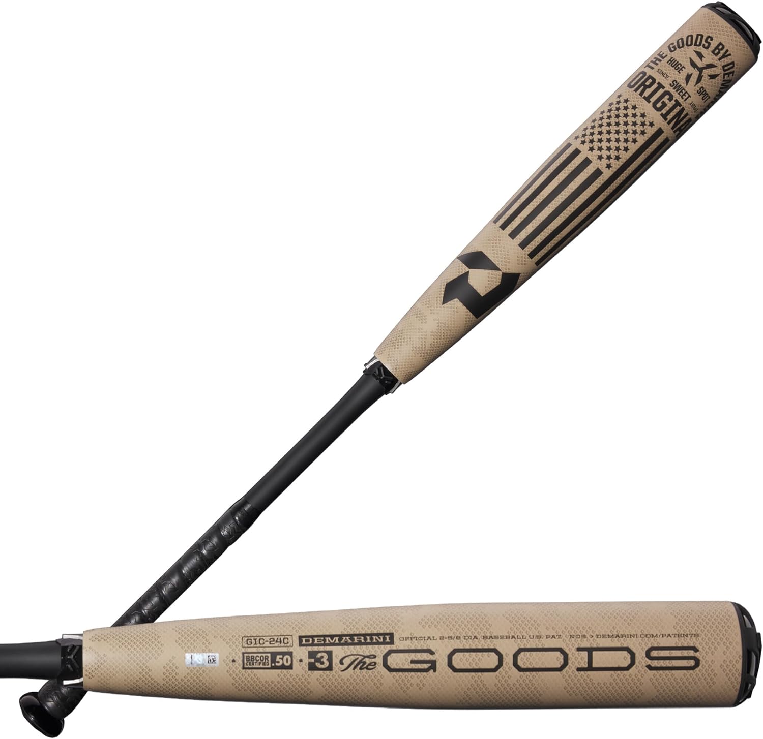 **DeMarini 2024 The Goods (3) BBCOR Baseball Bat - Gray/Black | High-Performance Baseball Bat for Power Hitters | Perfect for League Games & Training**
