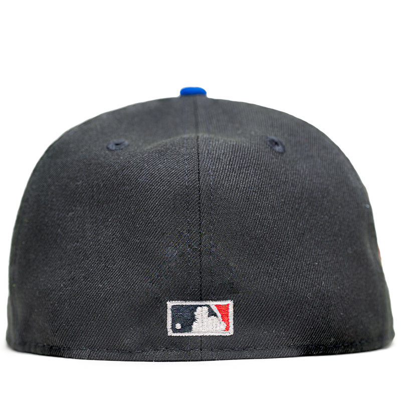 New Era x Politics Kansas City Royals 59FIFTY Fitted Hat - Black/Light Royal - Official MLB Baseball Cap for Men & Women - Perfect for Games, Streetwear & Fan Collections
