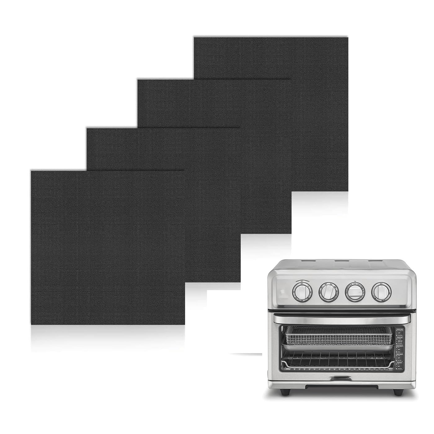4 Pack Non-Stick Air Fryer Liners - Compatible with Cuisinart Air Fryer, Convection Toaster Oven & Emeril Lagasse 26 QT XL Air Fryer - Perfect for Healthy Cooking, Crispy Fries & Easy Cleanup