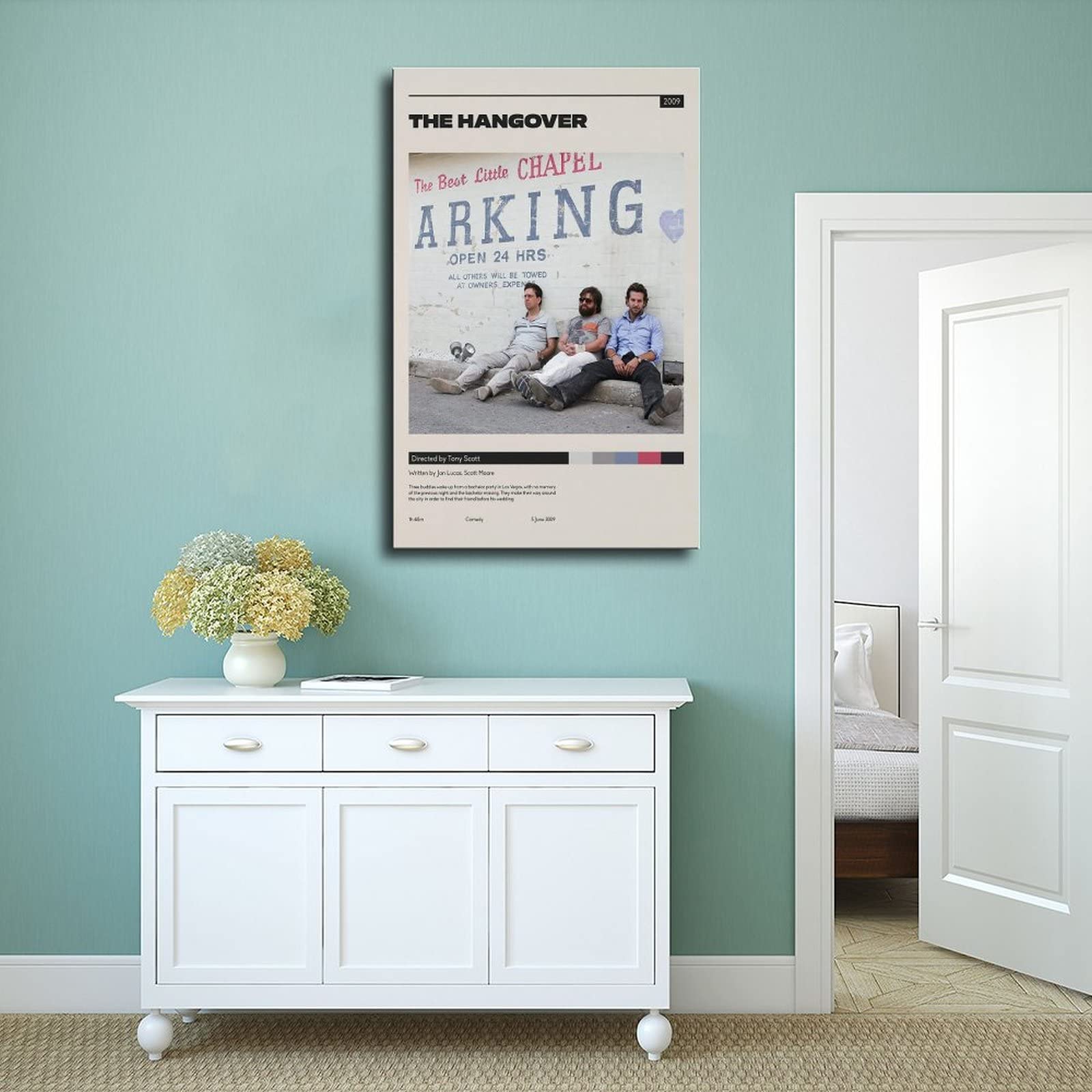 The Hangover Movie Poster - Premium Canvas Wall Art Print (12x18inch/30x45cm) for Living Room, Bedroom & Study Decor - Perfect for Movie Lovers & Home Theater Enthusiasts