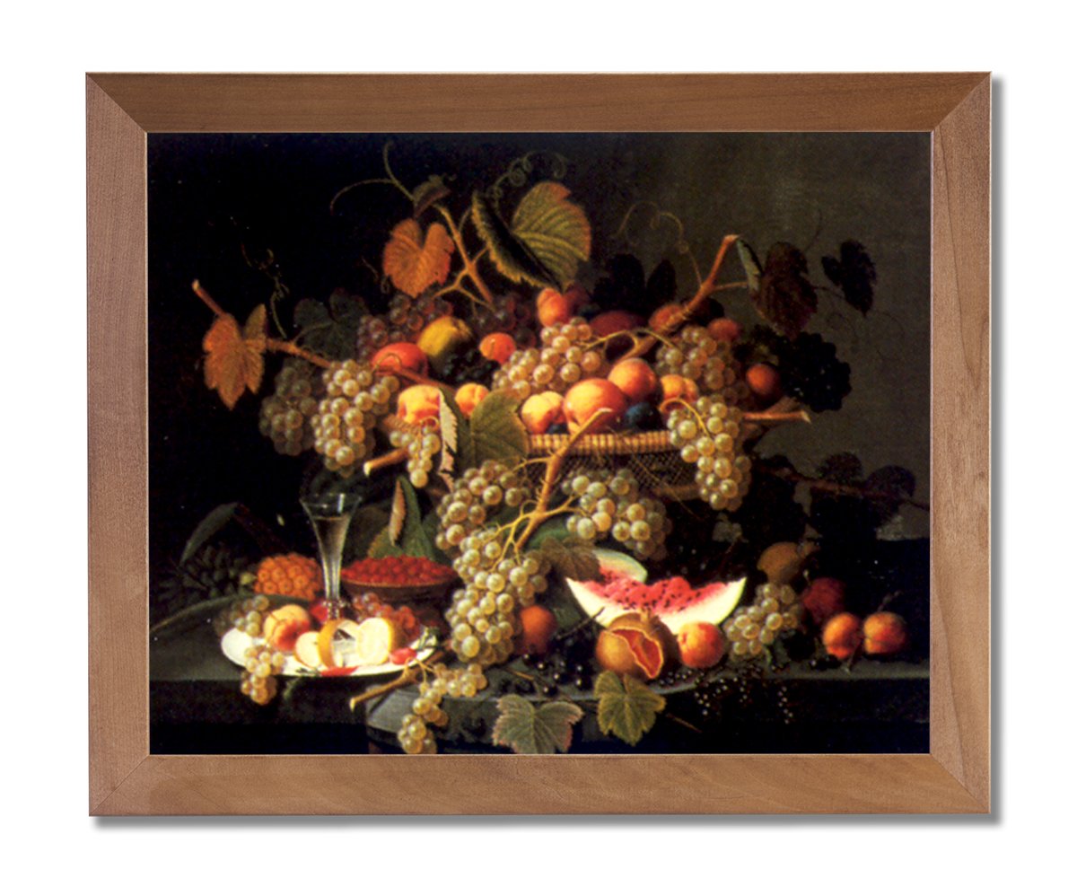 French Wine Grapes Tuscan Contemporary Framed Wall Art Print - Perfect for Kitchen, Dining Room, and Home Decor