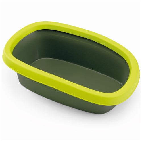 Stefanplast Cat Litter Box with High Sides - Odor Control & Non-Stick Surface - Sprint 20 (4 Colors) - Perfect for Small Spaces & Multi-Cat Homes