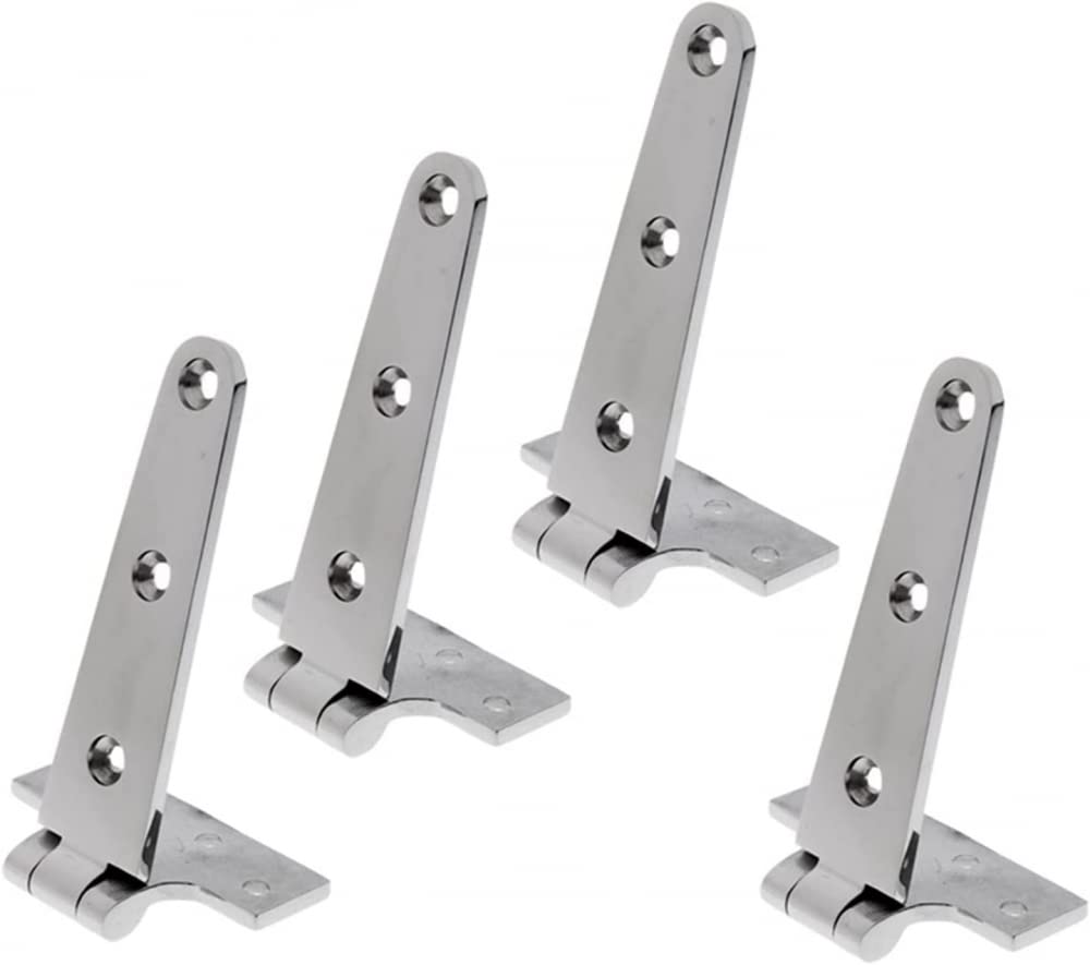 4-Pack Heavy Duty T-Shaped Marine Hinges - 316 Stainless Steel Boat Hinges for Doors & Hatches - Corrosion Resistant Yacht Hardware (Perfect for Marine, RV & Outdoor Applications)