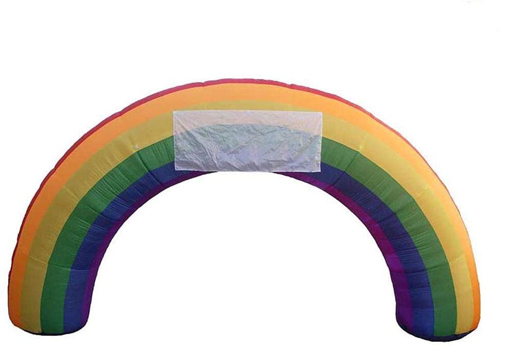 11' Air Blown Inflatable Giant Rainbow Arch - Outdoor Yard Decoration for Parties, Events & Photo Backdrops | Weather-Resistant & Eye-Catching Prop for Birthdays, Weddings & Festivals