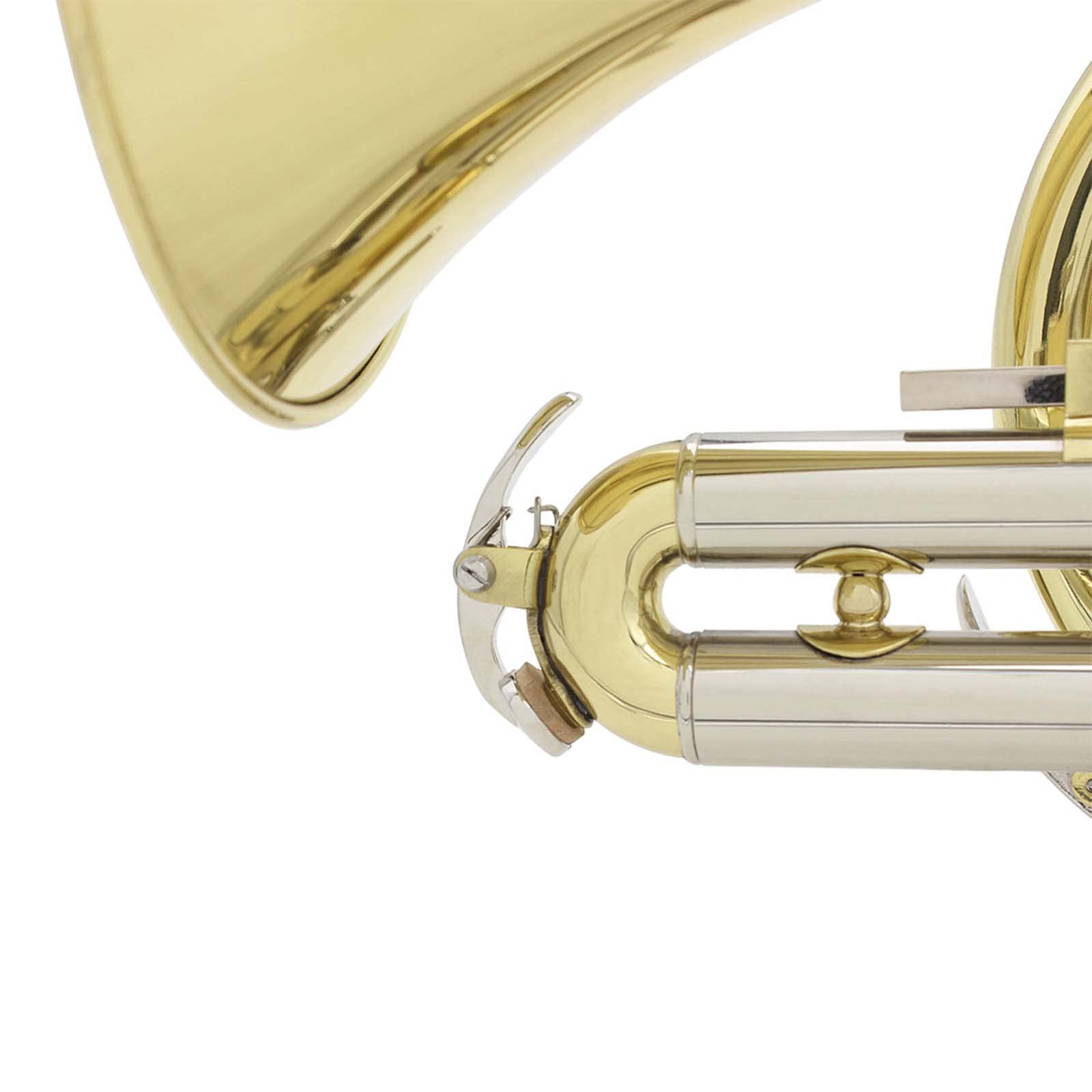 Professional Bb Flat Cornet Brass Instrument - High-Quality Bb Cornet with Carrying Case, Gloves, Cleaning Cloth & Brushes | Perfect for Beginners, Students & Band Performances