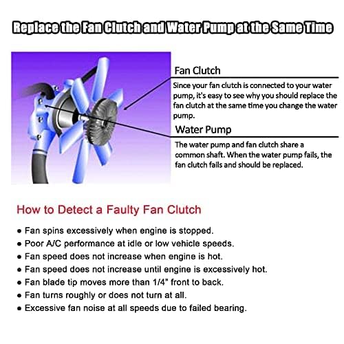 Ford F250 F350 F450 F550 Super Duty Electric Radiator Cooling Fan Clutch 622-002 (2003-2007) - Replacement for OEM 326-00749 | Heavy Duty Truck Cooling System Upgrade for Towing & Off-Road Use