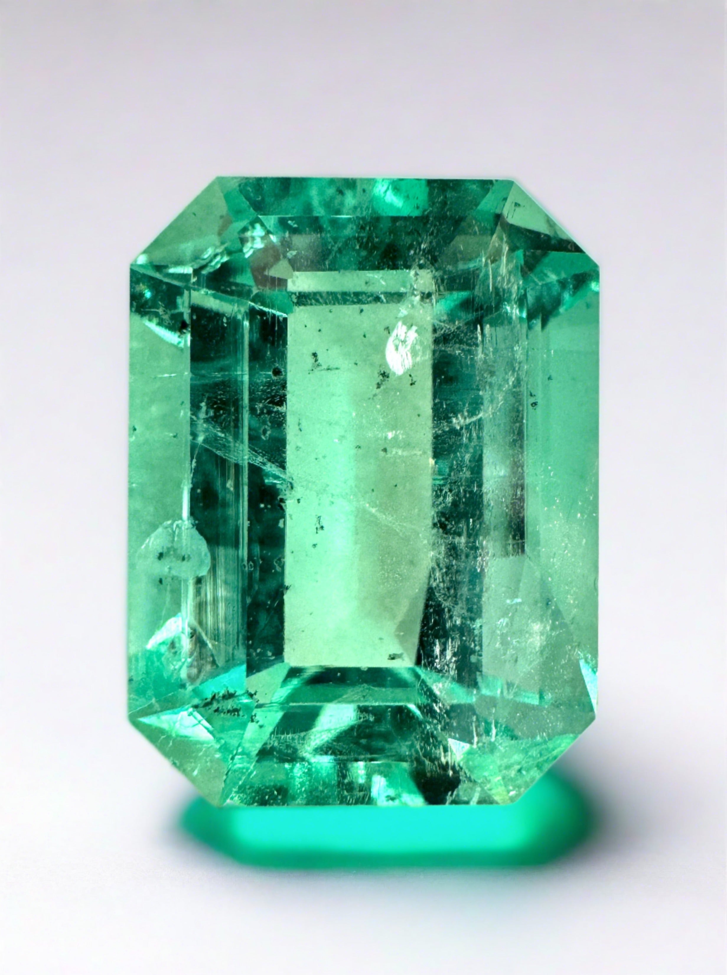 17.12 Carat GIA Certified Natural Colombian Emerald - Loose Gemstone 19x14mm Emerald Cut for Jewelry Making, Engagement Rings & Luxury Gifts