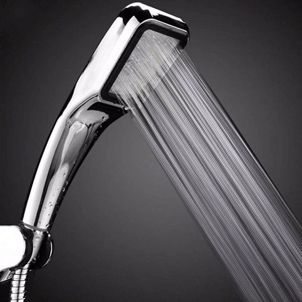 High Pressure Water Saving Shower Head - 300 Hole ABS Chrome Plated Handheld Shower with Flow Booster for Bathroom & Spa Experience | Perfect for Low Water Pressure Homes & Eco-Friendly Showers