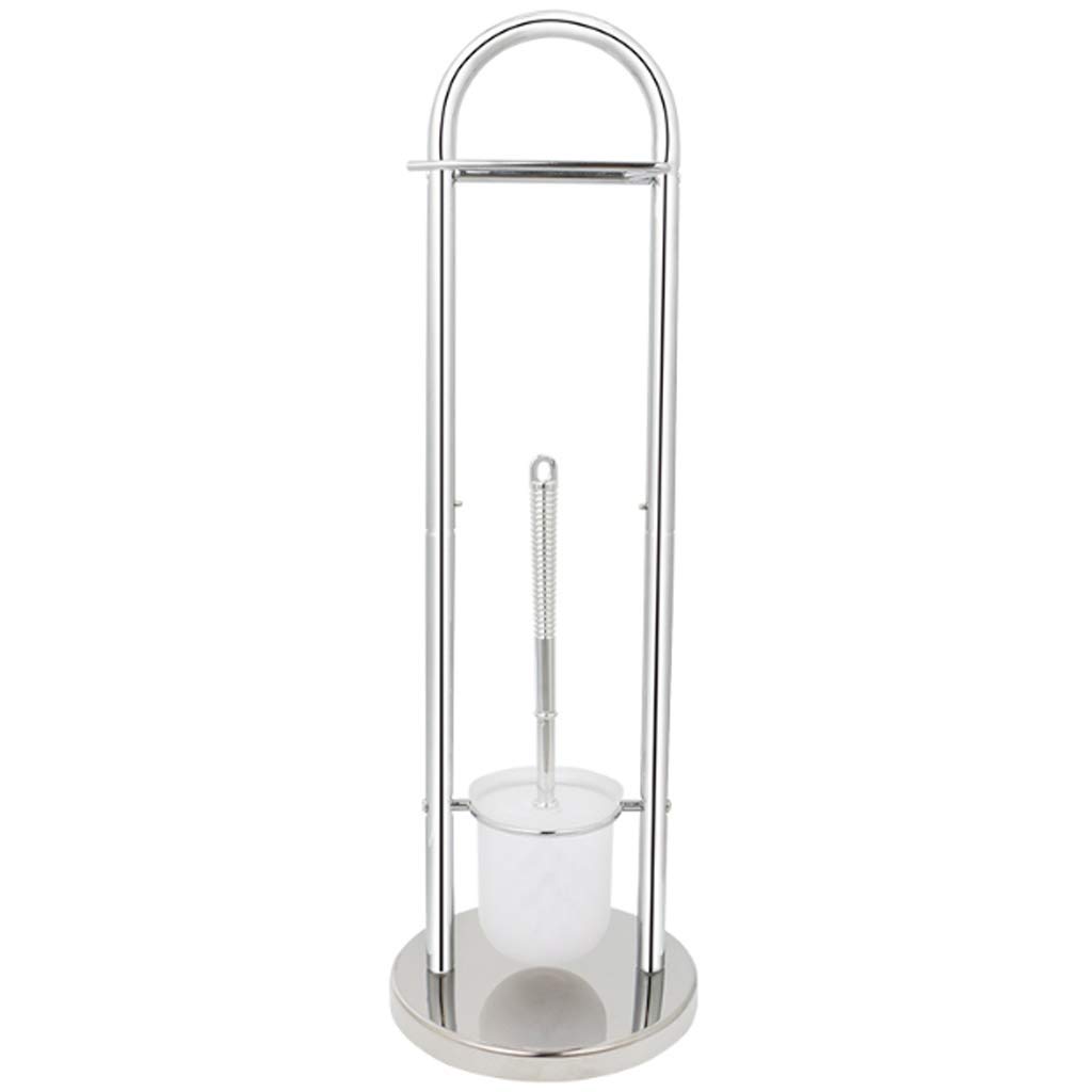 Stainless Steel Toilet Paper Holder with Toilet Brush - Bathroom Storage Organizer & Paper Towel Stand (Size B) - Perfect for Modern Bathrooms and Powder Rooms