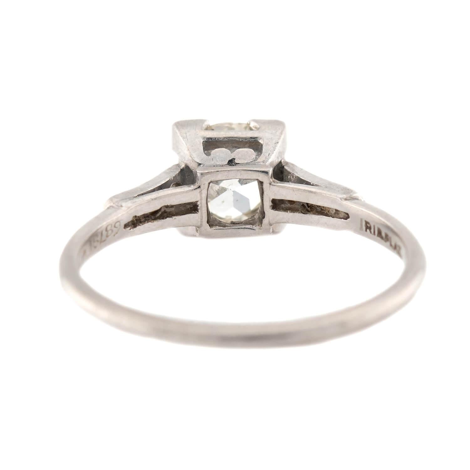 Art Deco Platinum Diamond Engagement Ring 0.86ct - Vintage Inspired Wedding Band for Women, Perfect for Proposals, Anniversaries & Bridal Jewelry Gifts