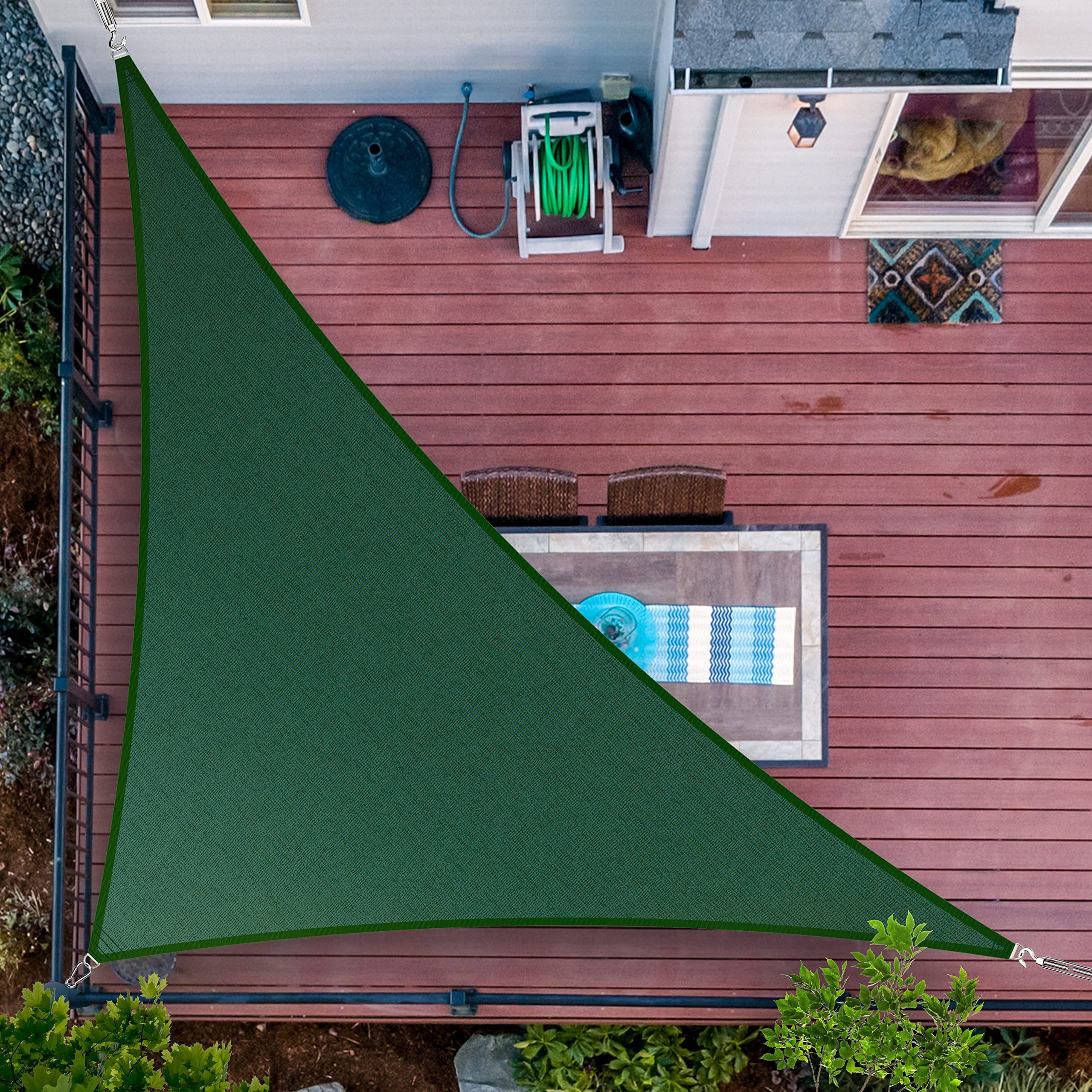 ShadeMart 14' x 21' x 25.2' Right Triangle Sun Shade Sail - UV Resistant, Heavy Duty Canopy Fabric for Carport, Patio & Outdoor Use | Water & Air Permeable | Custom Sizes Available | Perfect for Backyard, Poolside & Garden Shade Solutions