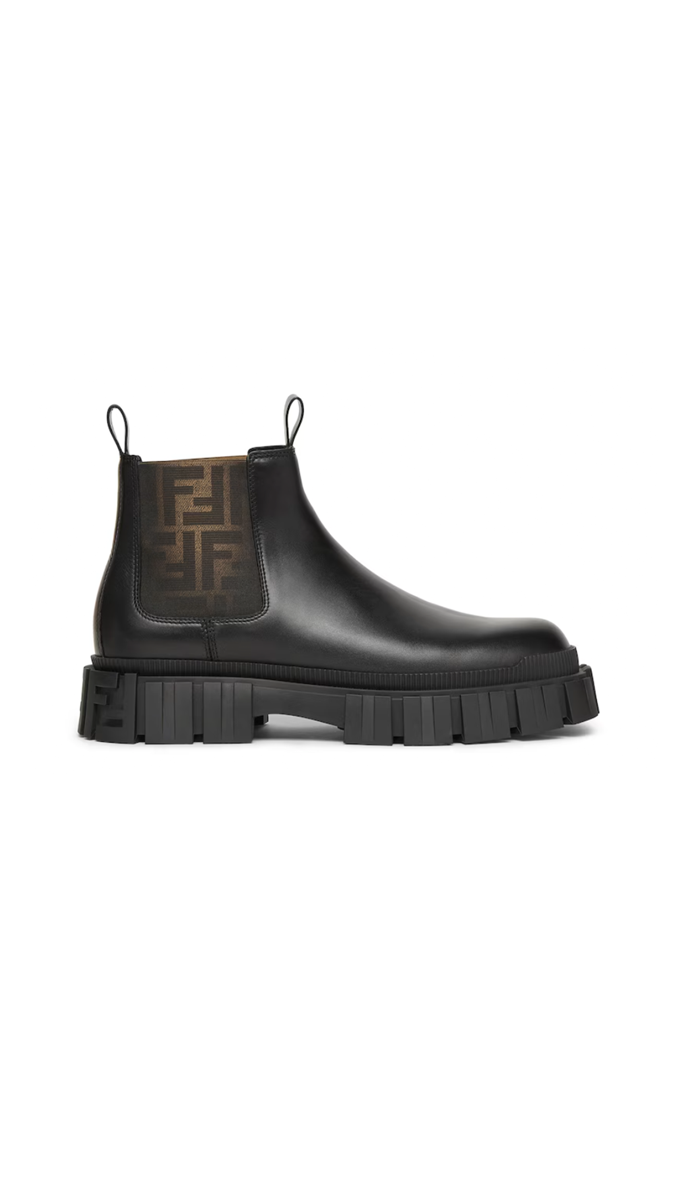 Fendi Force Chelsea Boots for Men & Women - Black & Brown Leather Ankle Boots - Stylish & Comfortable for Casual, Office & Outdoor Wear