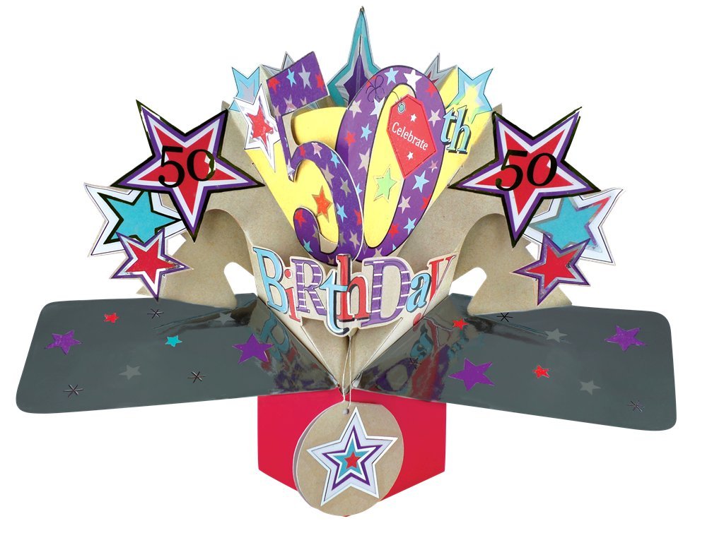 Second Nature Pop Up 50th Birthday Card - Funny & Unique Greeting Card for Milestone Celebrations, Parties & Special Moments
