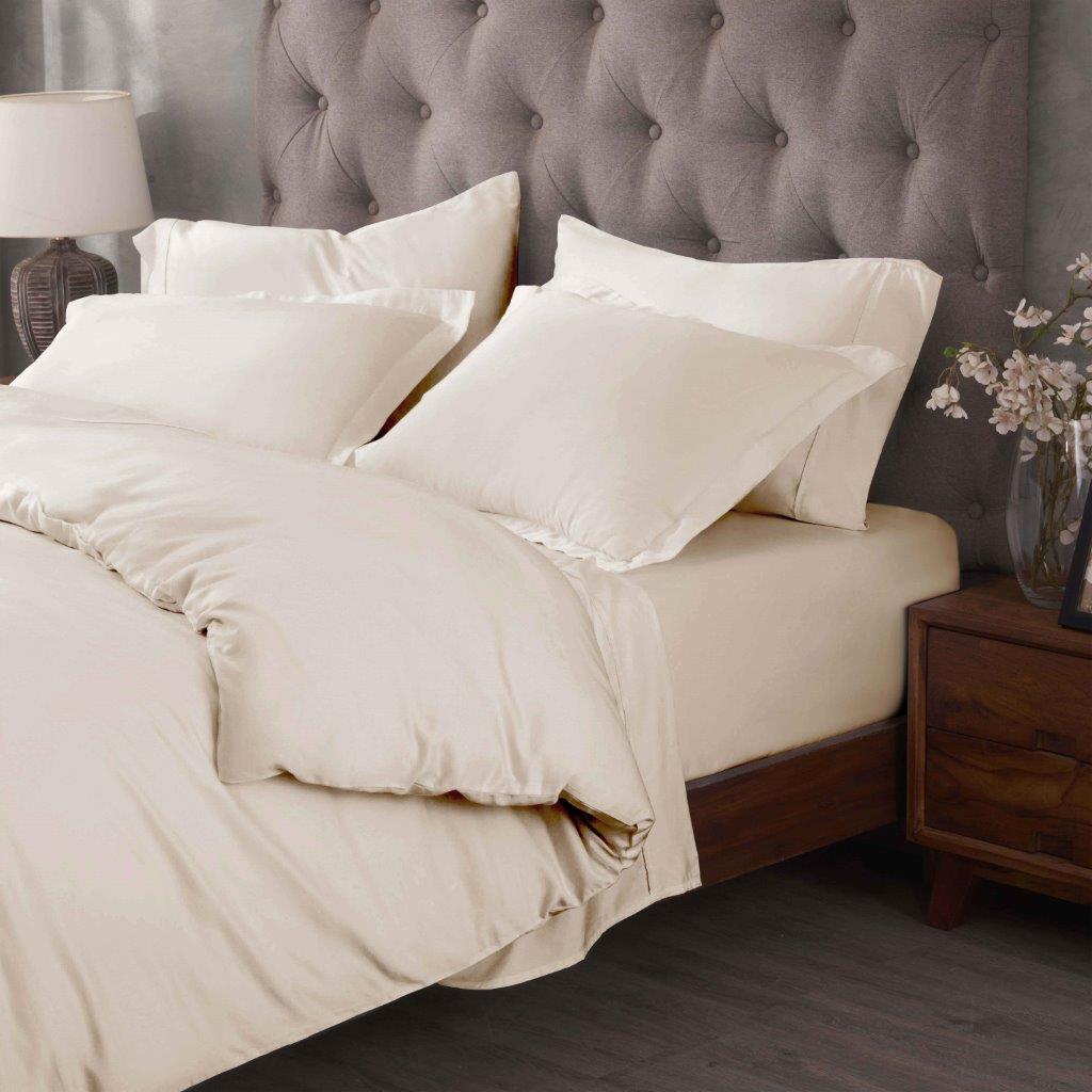 Premium Egyptian Cotton 400 Thread Count Duvet Cover Set - Ultra Soft & Breathable Bedding for Luxury Hotels & Master Bedrooms