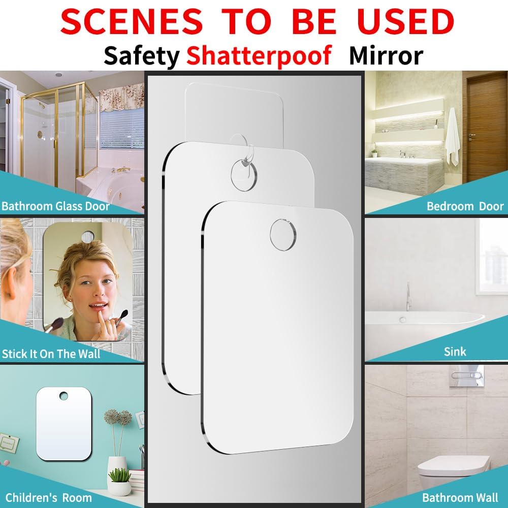 **Fogless Shower Mirror for Shaving - 6