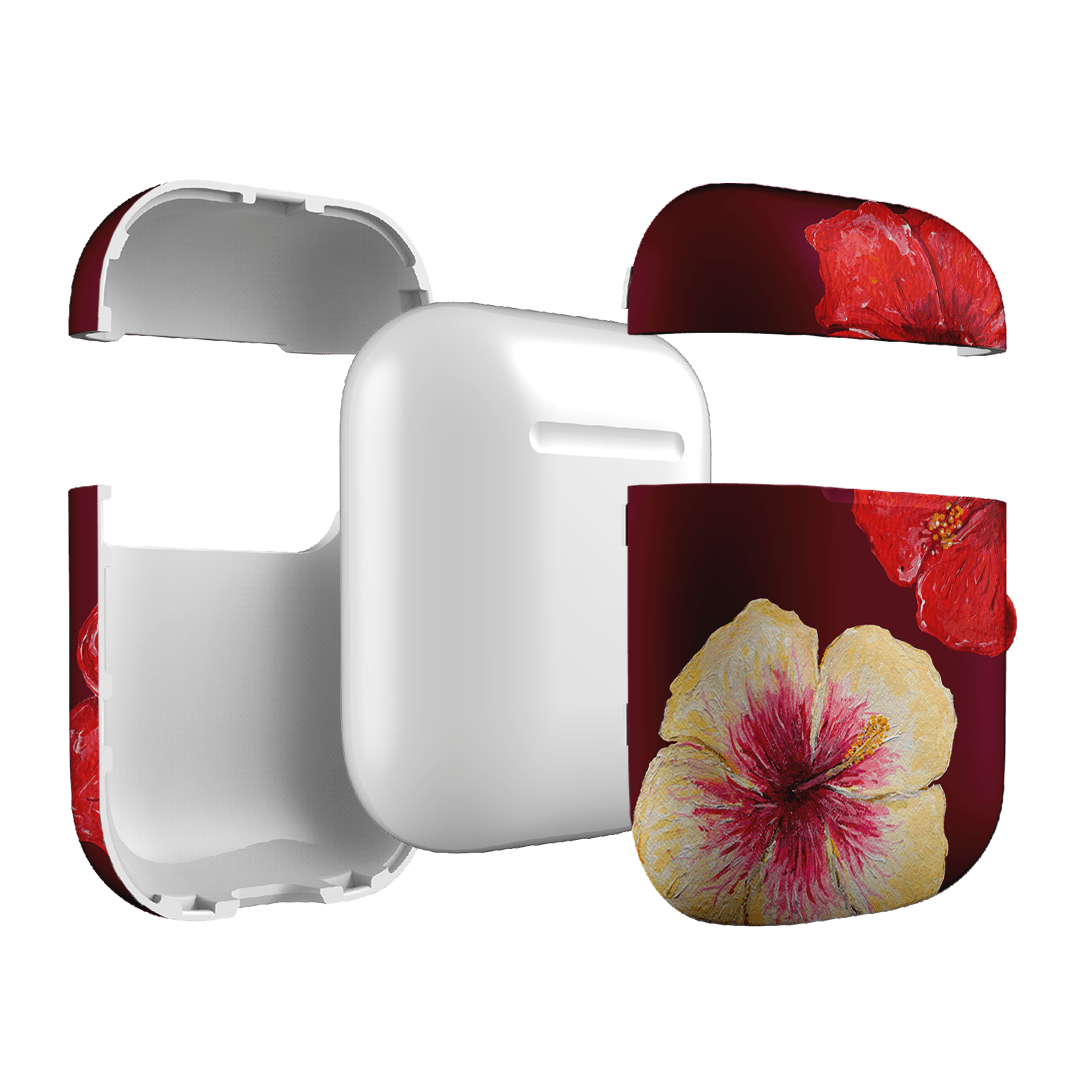Hibiscus Flower AirPods Case - Floral Design Protective Cover for Apple AirPods 1/2/3 & Pro - Perfect for Travel, Workouts, and Everyday Use