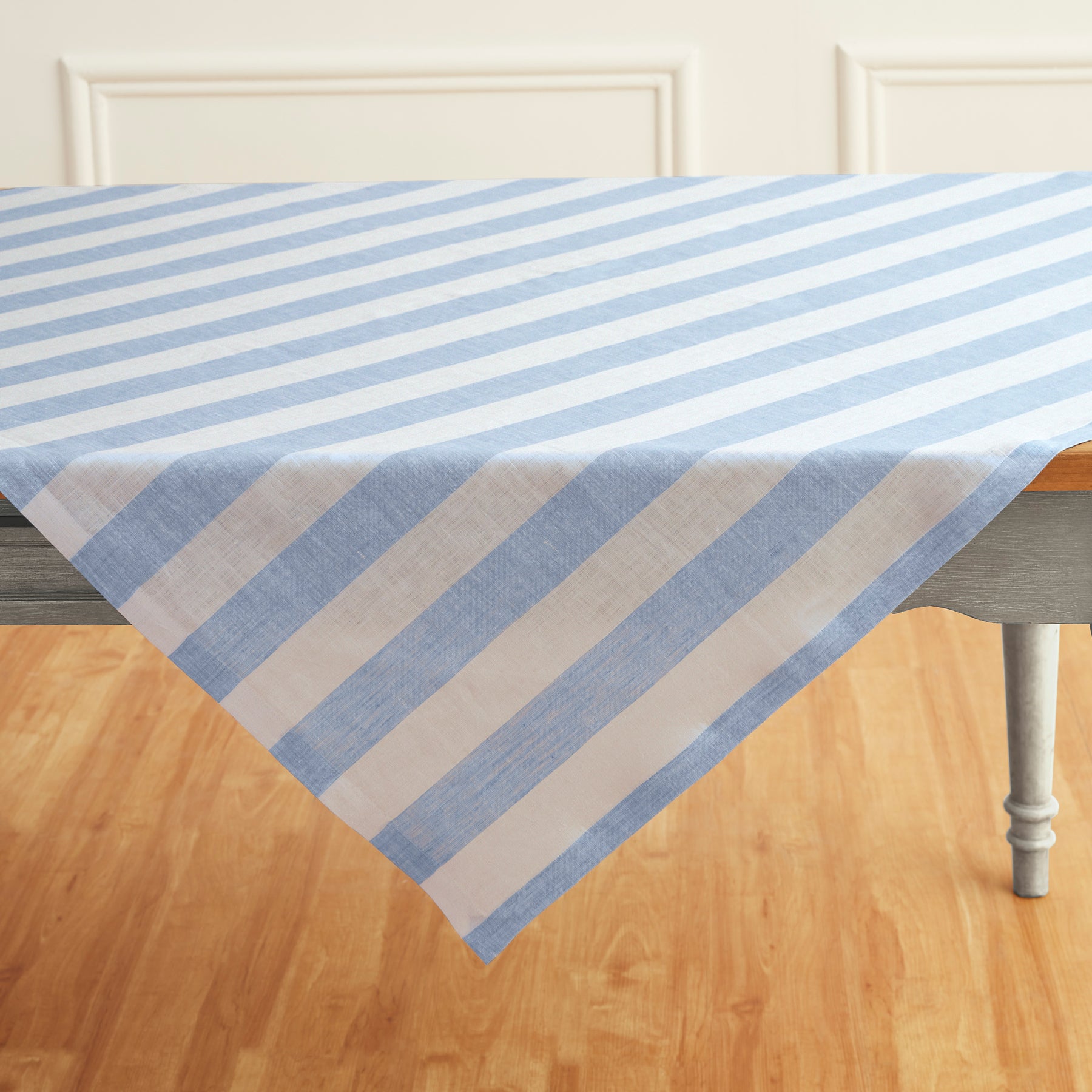 Cabana Stripe Table Throw - Waterproof Outdoor Picnic Blanket for Beach, Poolside & Patio - Decorative Striped Table Cover for Summer Parties & BBQs