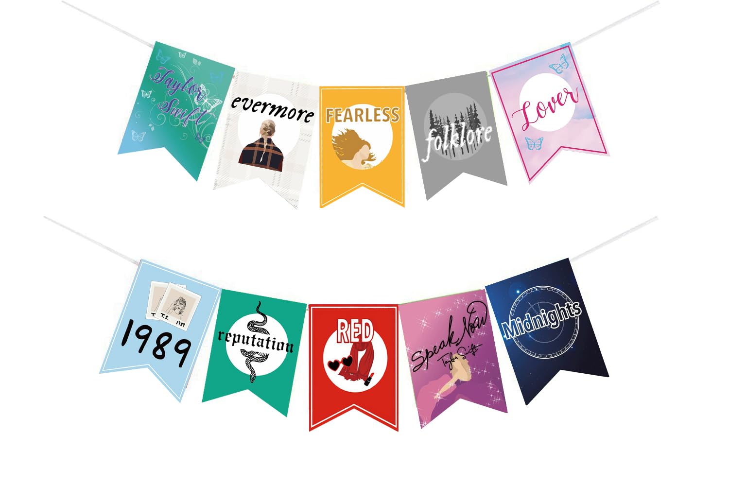 Singer Party Decorations Set - 10PCS Album Banners for Singer Fans Birthday Party Decorations | Perfect for Singer-Themed Parties, Concerts & Fan Events
