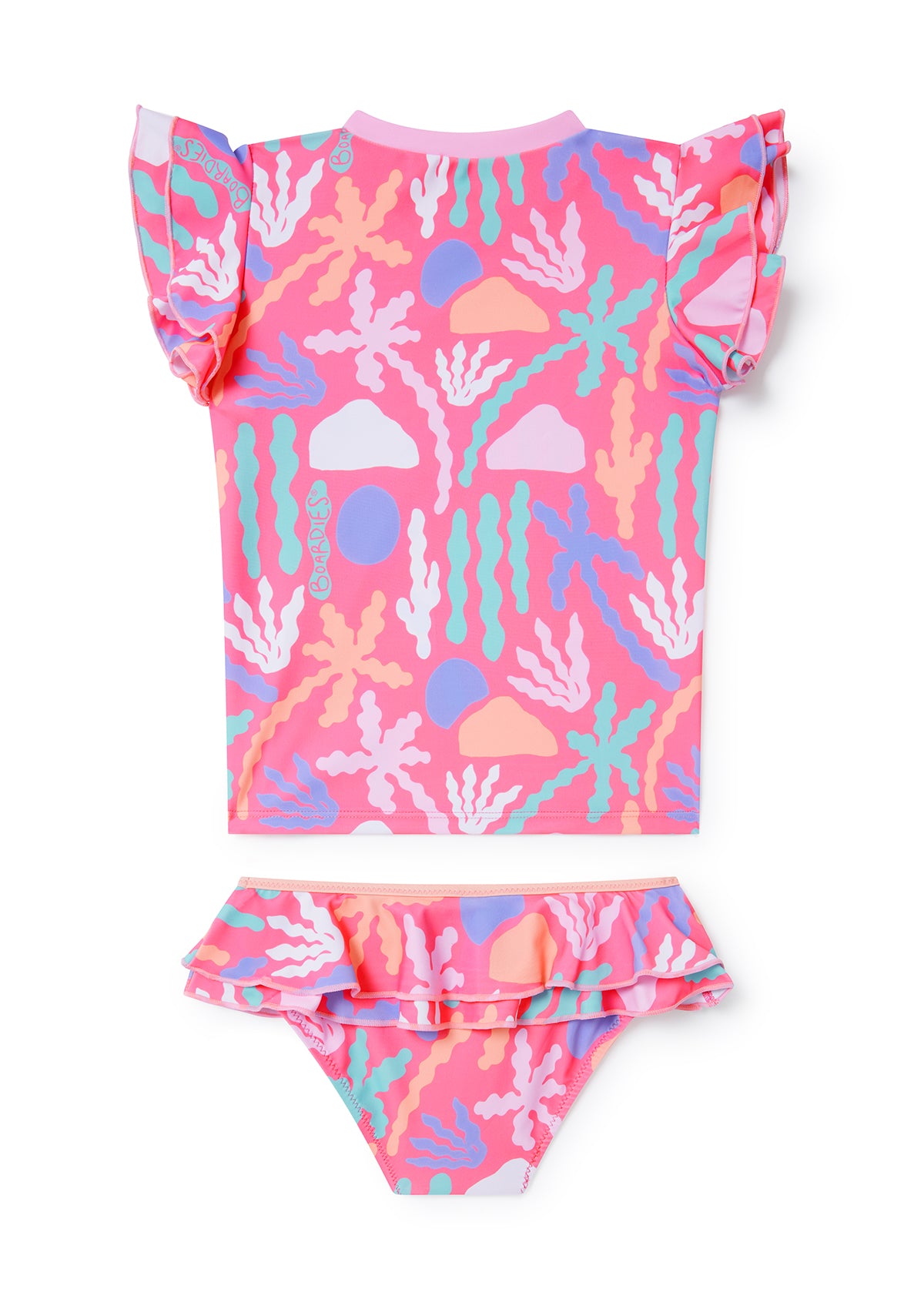 Palm Springs Little Girls Rashguard & Father Daughter Matching Swim Set - UV Protection for Beach, Pool & Family Vacations