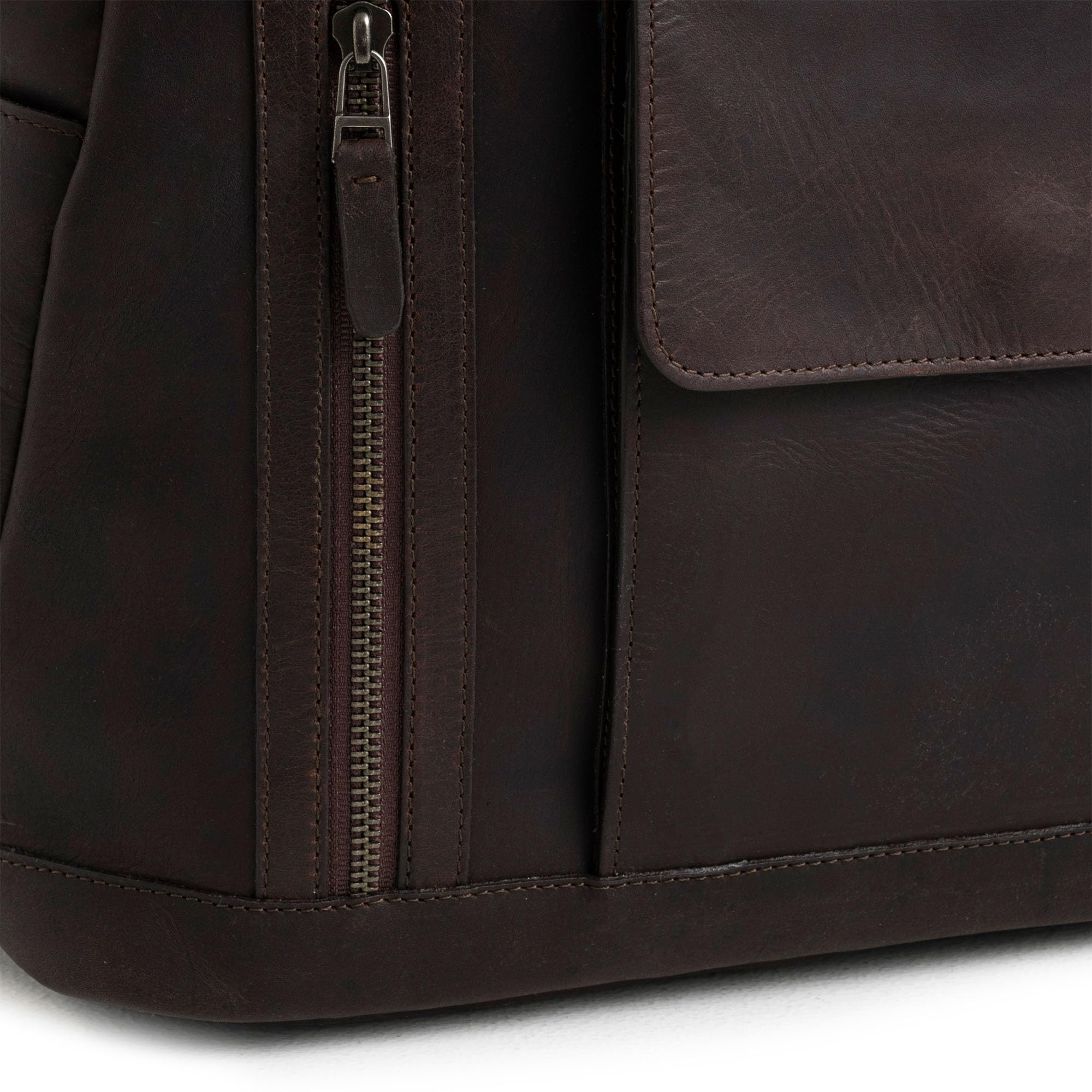 VELEZ Genuine Top Grain Leather Backpack for Men & Women - 17 Inch Laptop Bag with Large Capacity - Stylish Casual Daypack & Business Travel Backpack - Perfect for Office, College, Commuting & Weekend Adventures