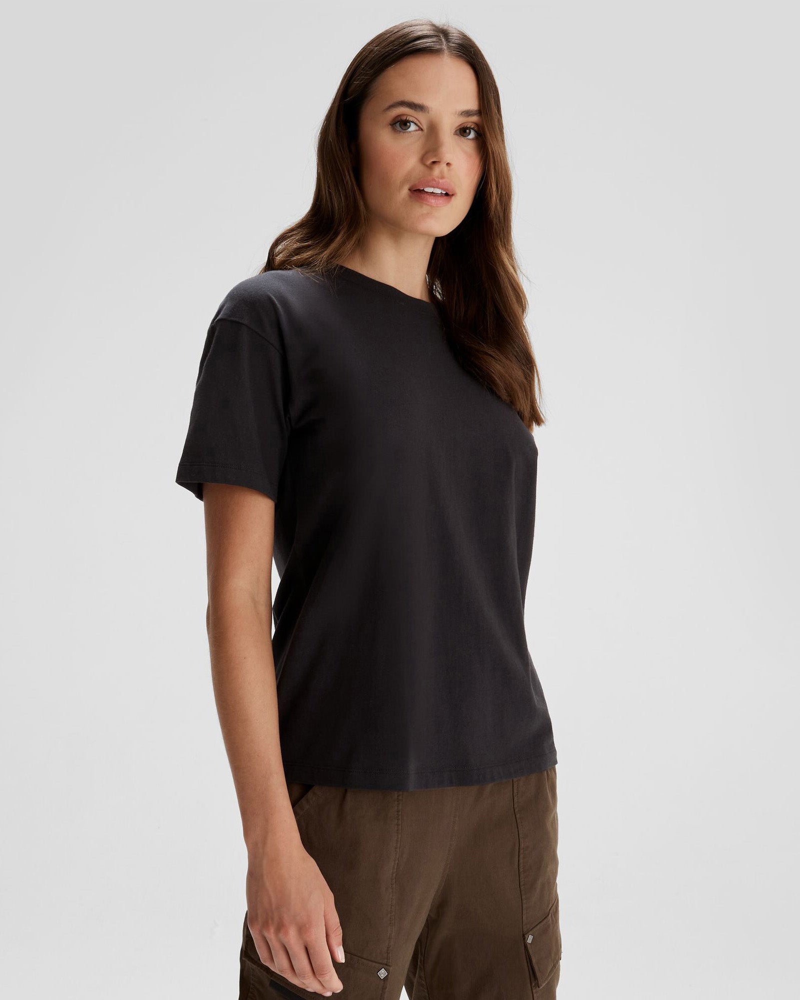 Organic Cotton Women's T-Shirt - Soft & Breathable Black Stingray Print - Casual Wear, Lounge, Workout & Everyday Outfits