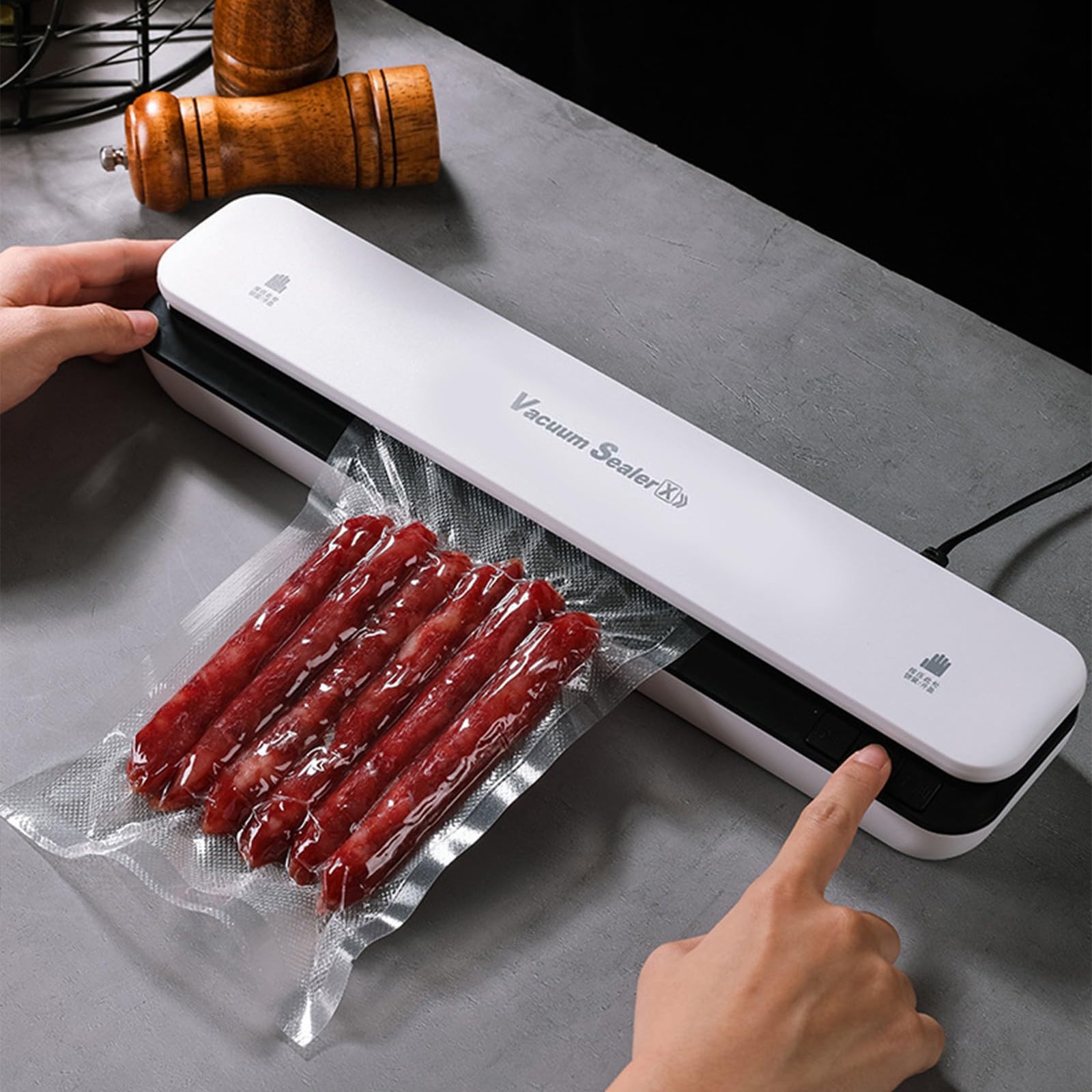 Prime Day Deals: Automatic Food Vacuum Sealer Machine for Food Preservation - Portable Outdoor Vacuum Sealing System with Magnanimity Sealing Technology | Perfect for Camping, Meal Prep & Long-Term Food Storage