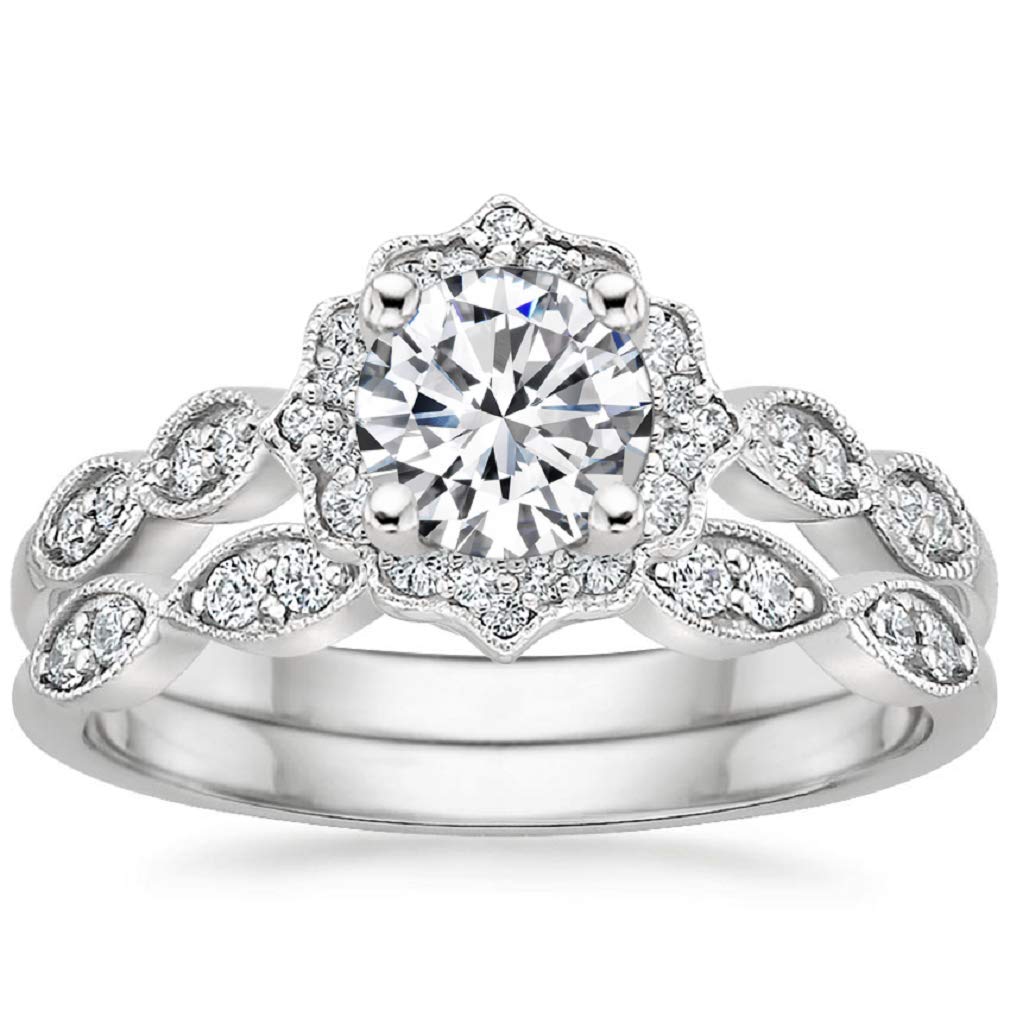 **3.30Ct Round Cut VVS1 Colorless Moissanite Diamond Bridal Ring Set in 925 Sterling Silver – Perfect for Engagement, Wedding, Anniversary & Special Occasion Gifts**    *(Use Case: Ideal for proposals, weddings, anniversaries, Valentine's Day, birthdays, or as a timeless everyday luxury jewelry piece.)*