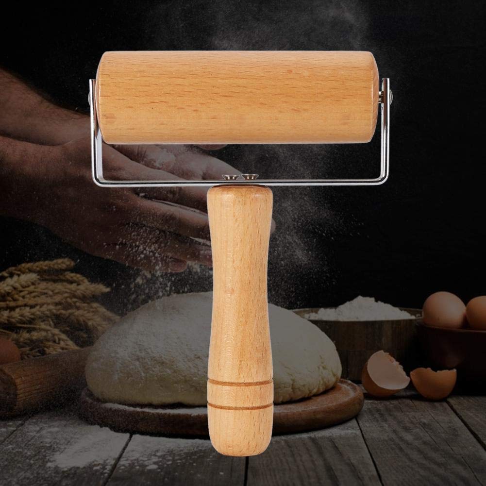 T-Shaped Pastry Roller - Wooden Multifunctional Dough Rolling Pin for Fondant, Cookies, Pizza, Pasta & Chapati | Perfect for Baking, Cake Decorating & Kitchen Use