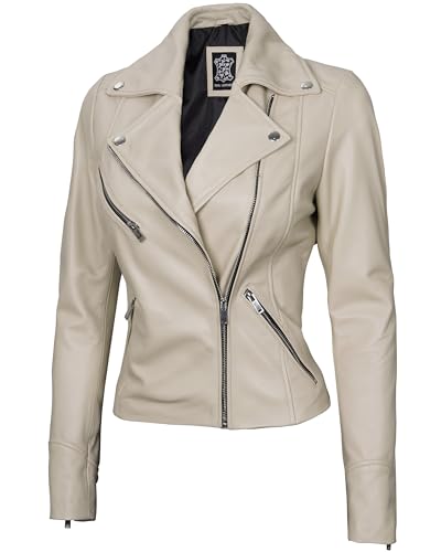 Beige - Ninfa Womens Leather Jacket