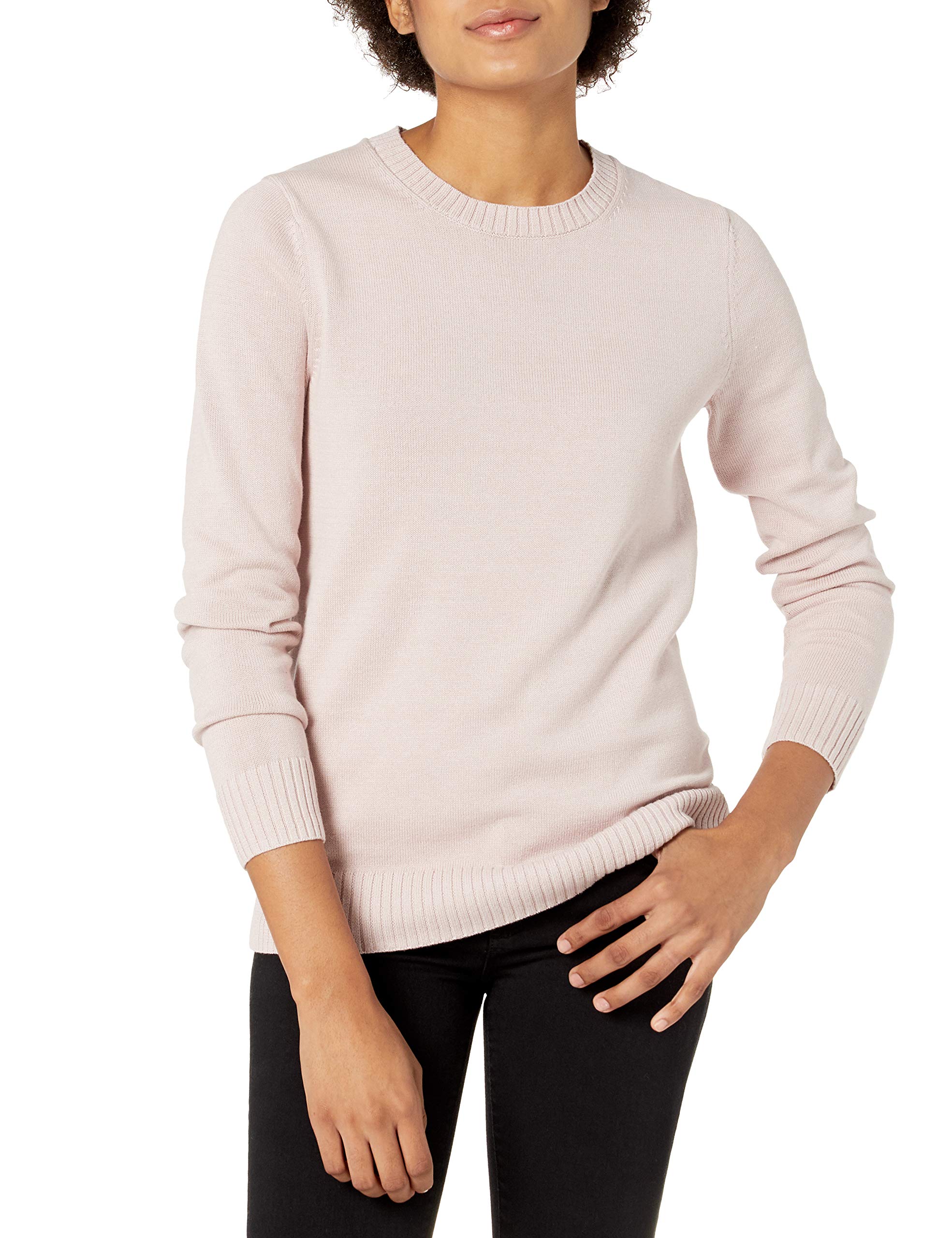 Amazon Essentials Women's 100% Cotton Crewneck Sweater - Soft Casual Pullover for Everyday Wear, Work & Fall Layering